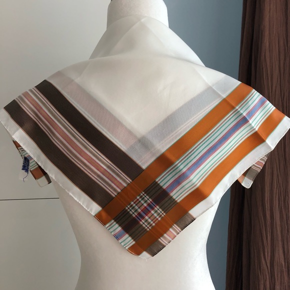 VTG Burdine’s Pocket Square Plaid Handkerchief, Neck Scarf 20” x 20” New - Picture 2 of 6